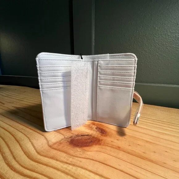 Steve Madden Blayer Linen Pink Compact Wallet - Picture 9 of 15